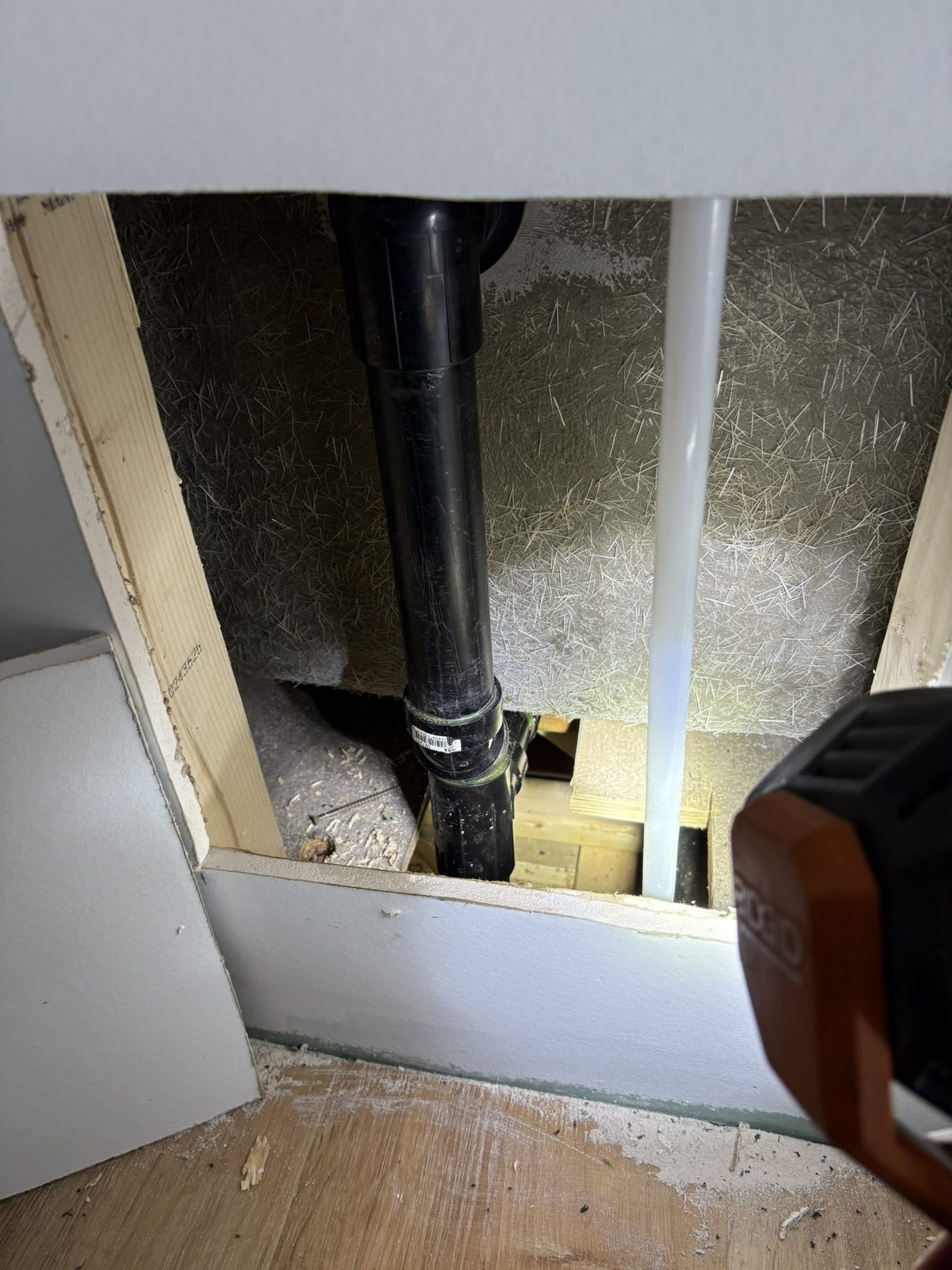 Garrett Plumbing project — drain work