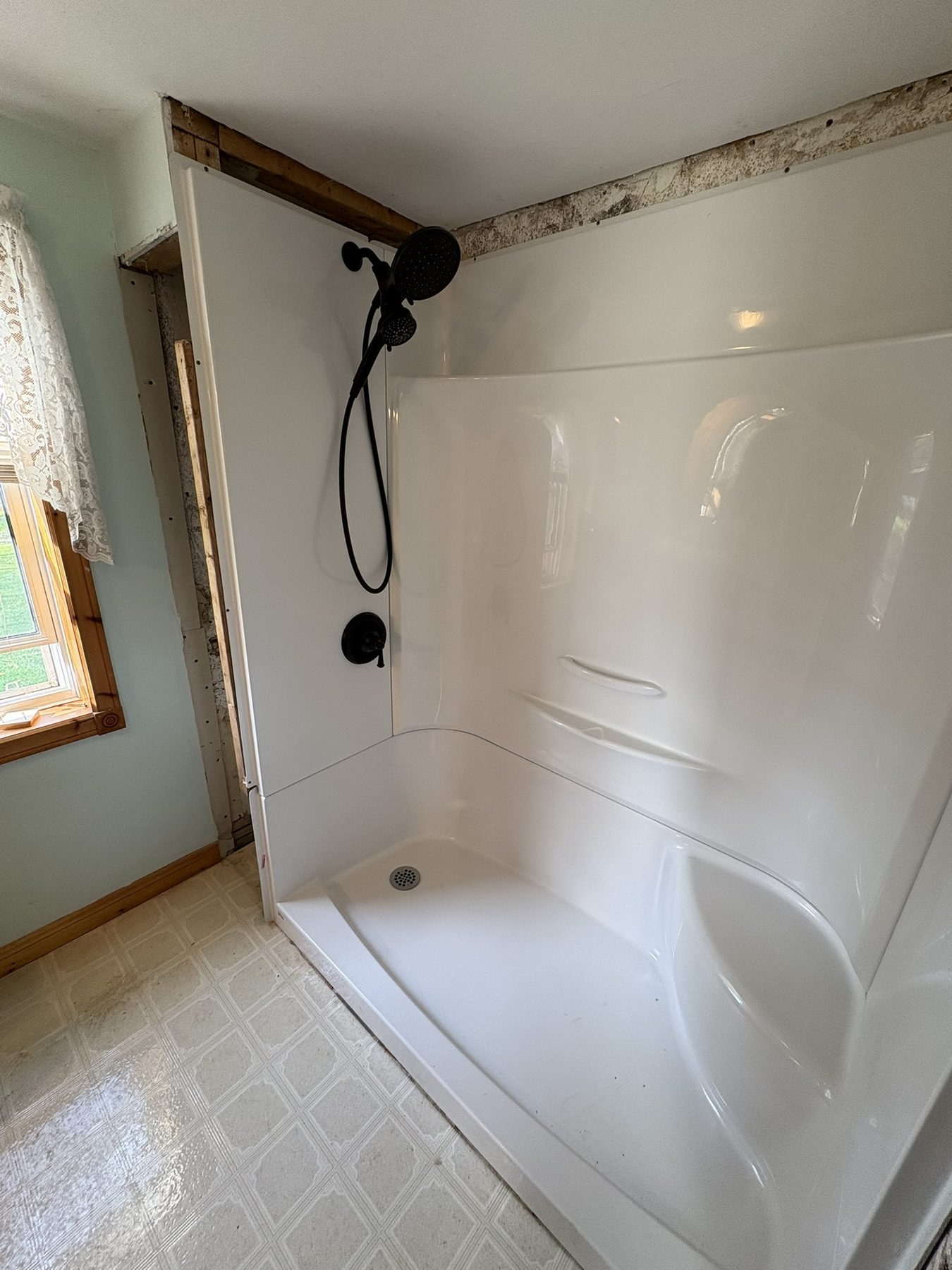 Garrett Plumbing project — pipe work completed