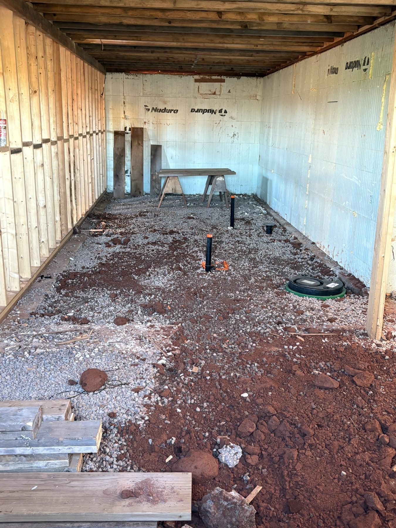 Garrett Plumbing project — drain installation