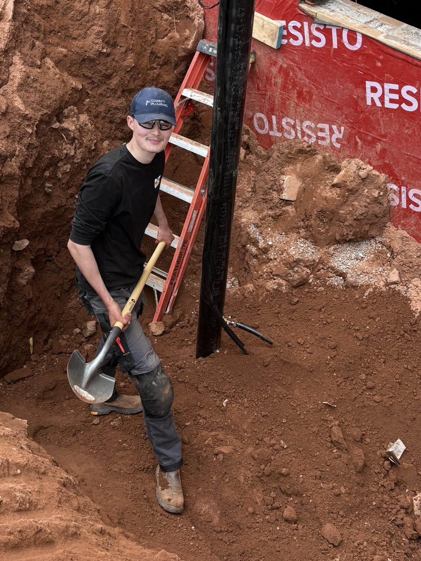 Garrett Plumbing project — pipe fitting work