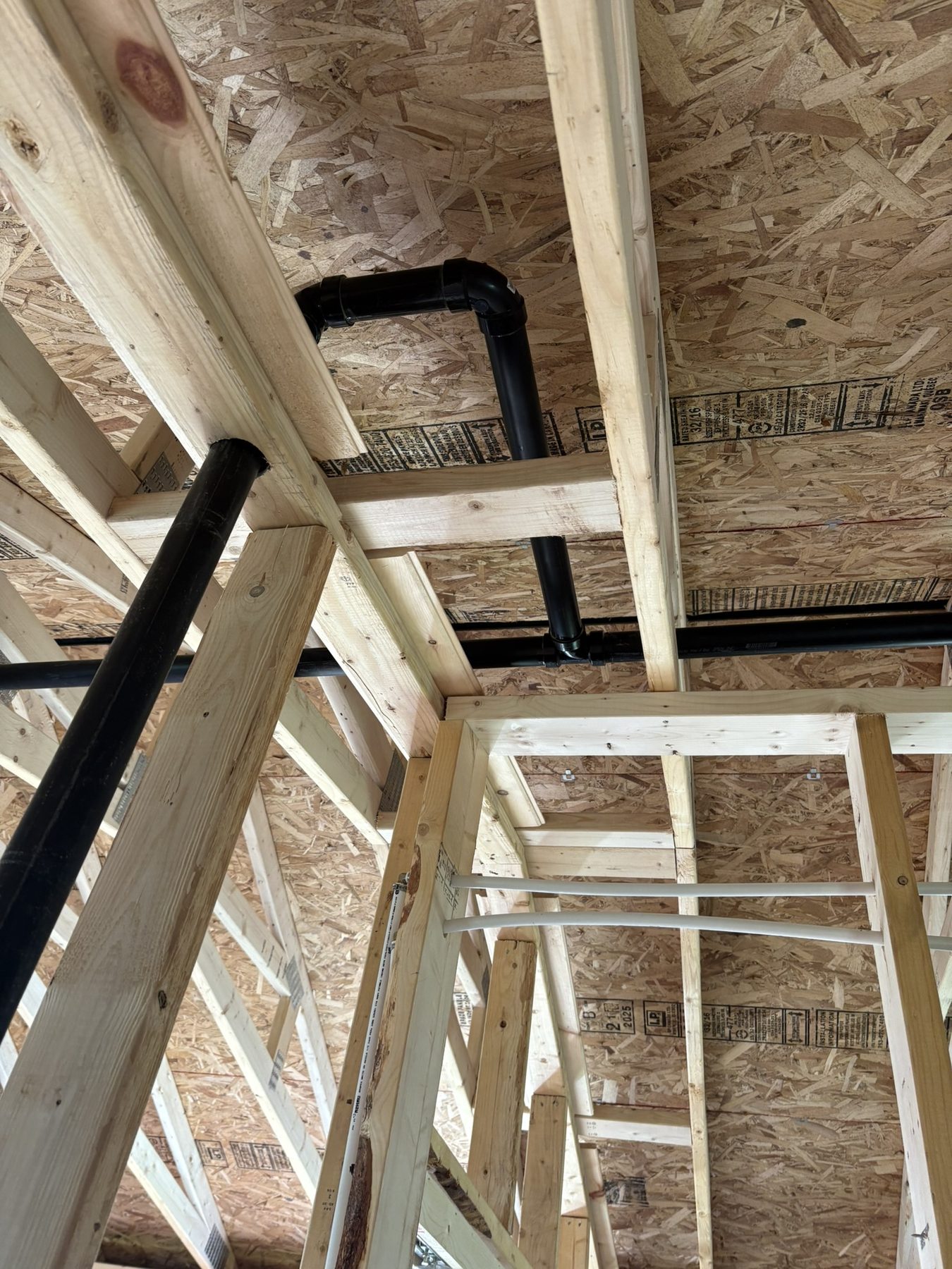 Garrett Plumbing project — residential pipe work