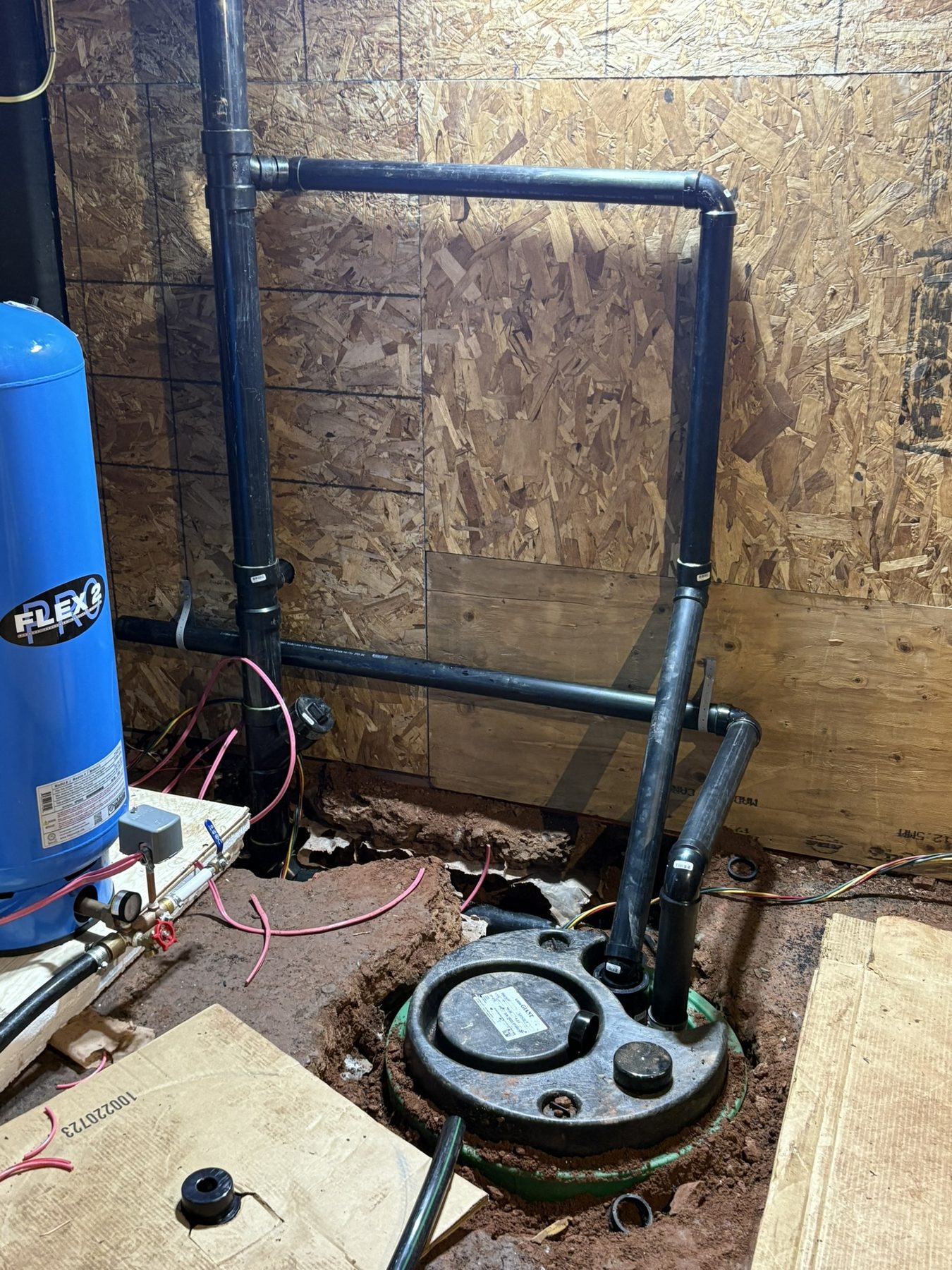Garrett Plumbing project — pipe and drain work