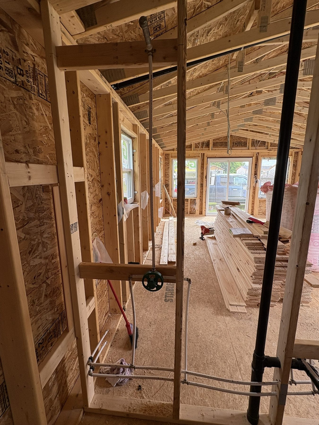 Garrett Plumbing project — plumbing rough-in work