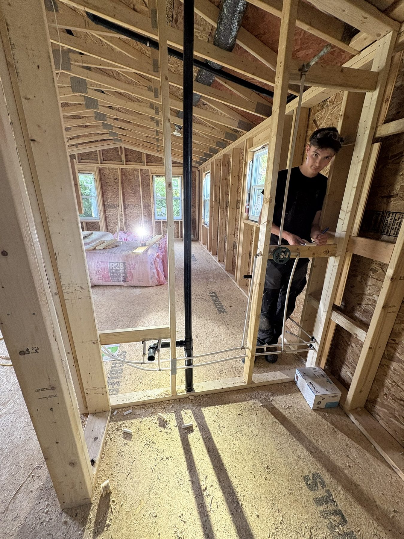 Garrett Plumbing project — plumbing fixture installation