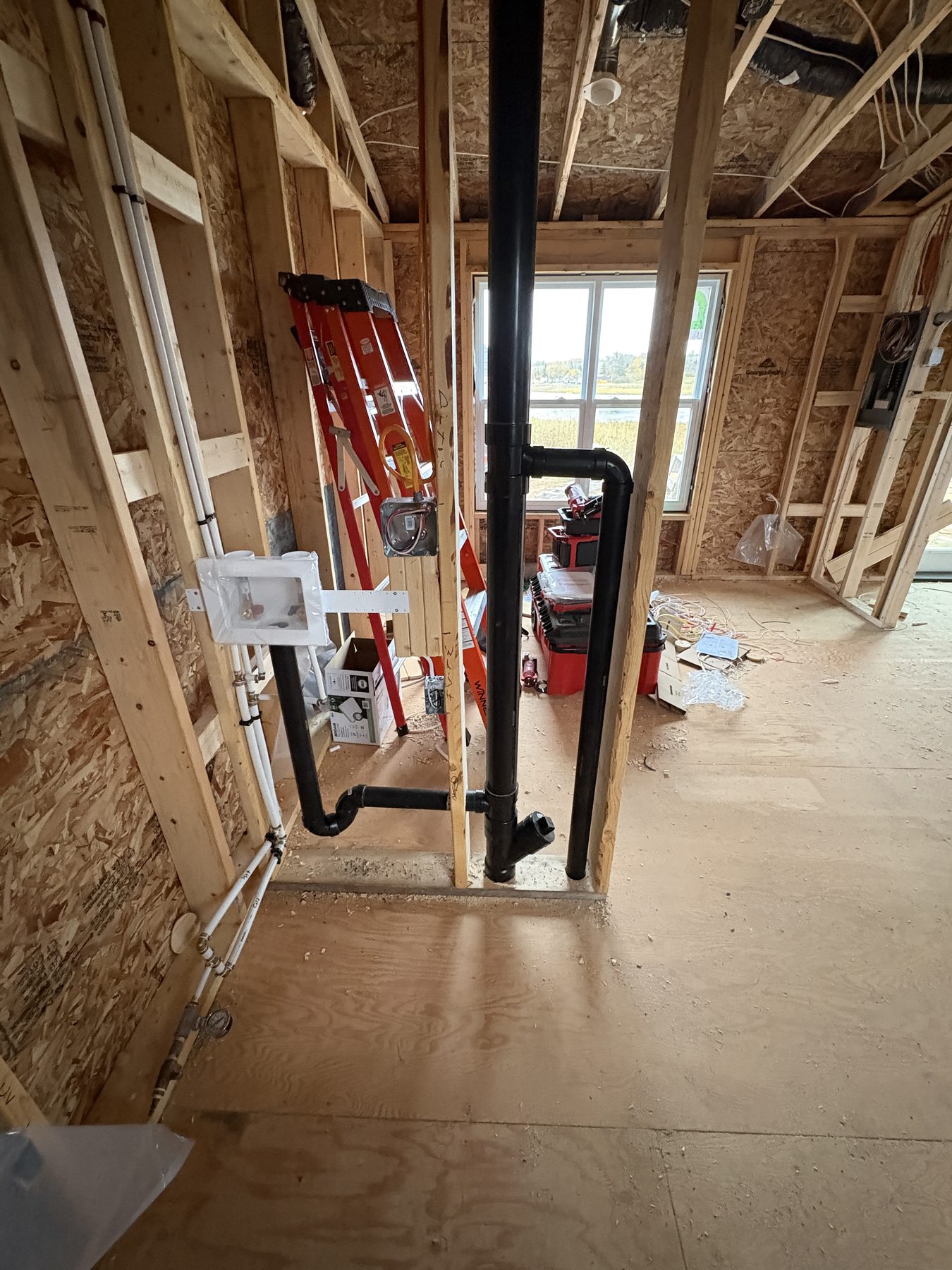 Garrett Plumbing project — residential plumbing job