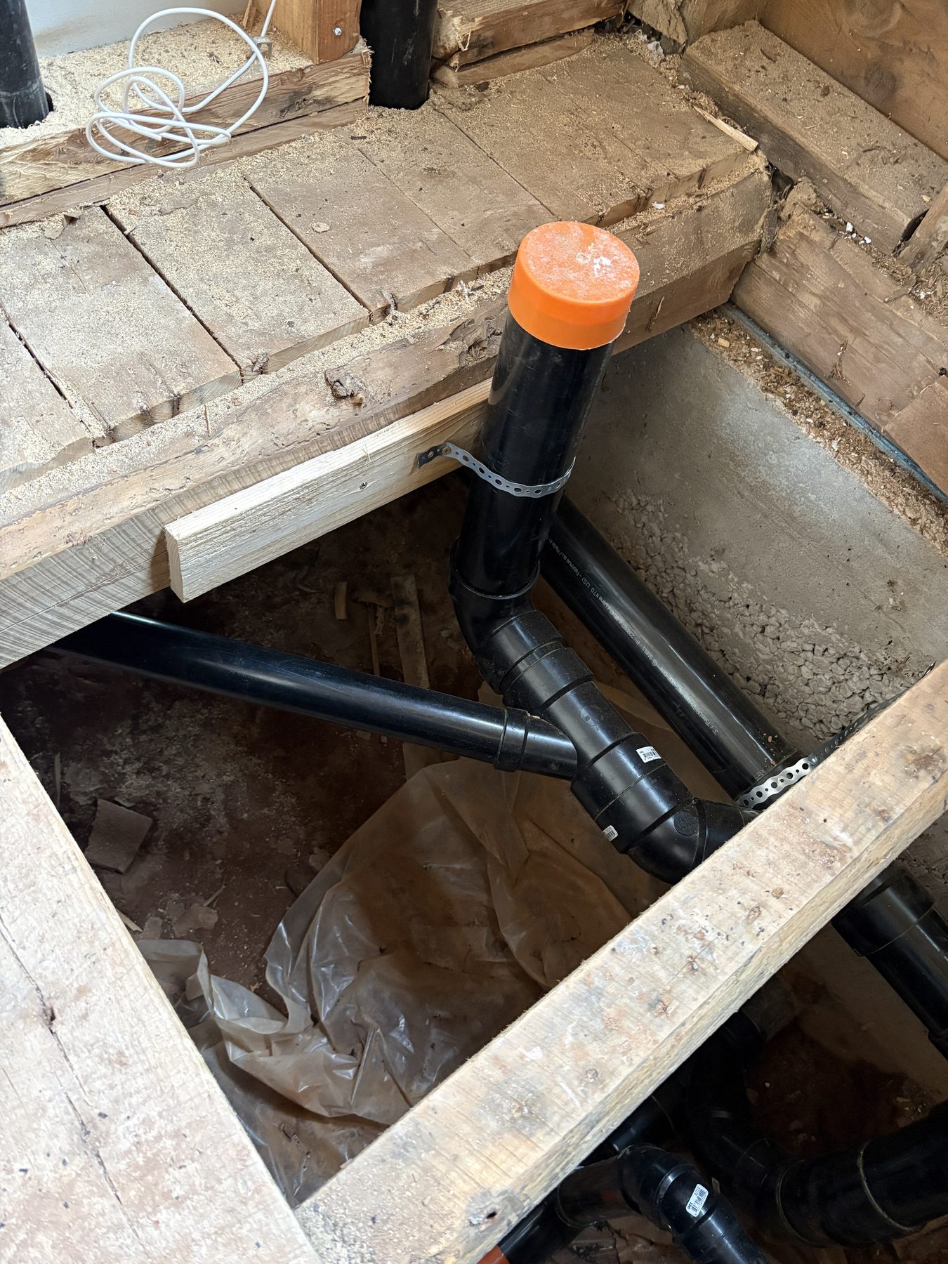 Garrett Plumbing project — residential plumbing work