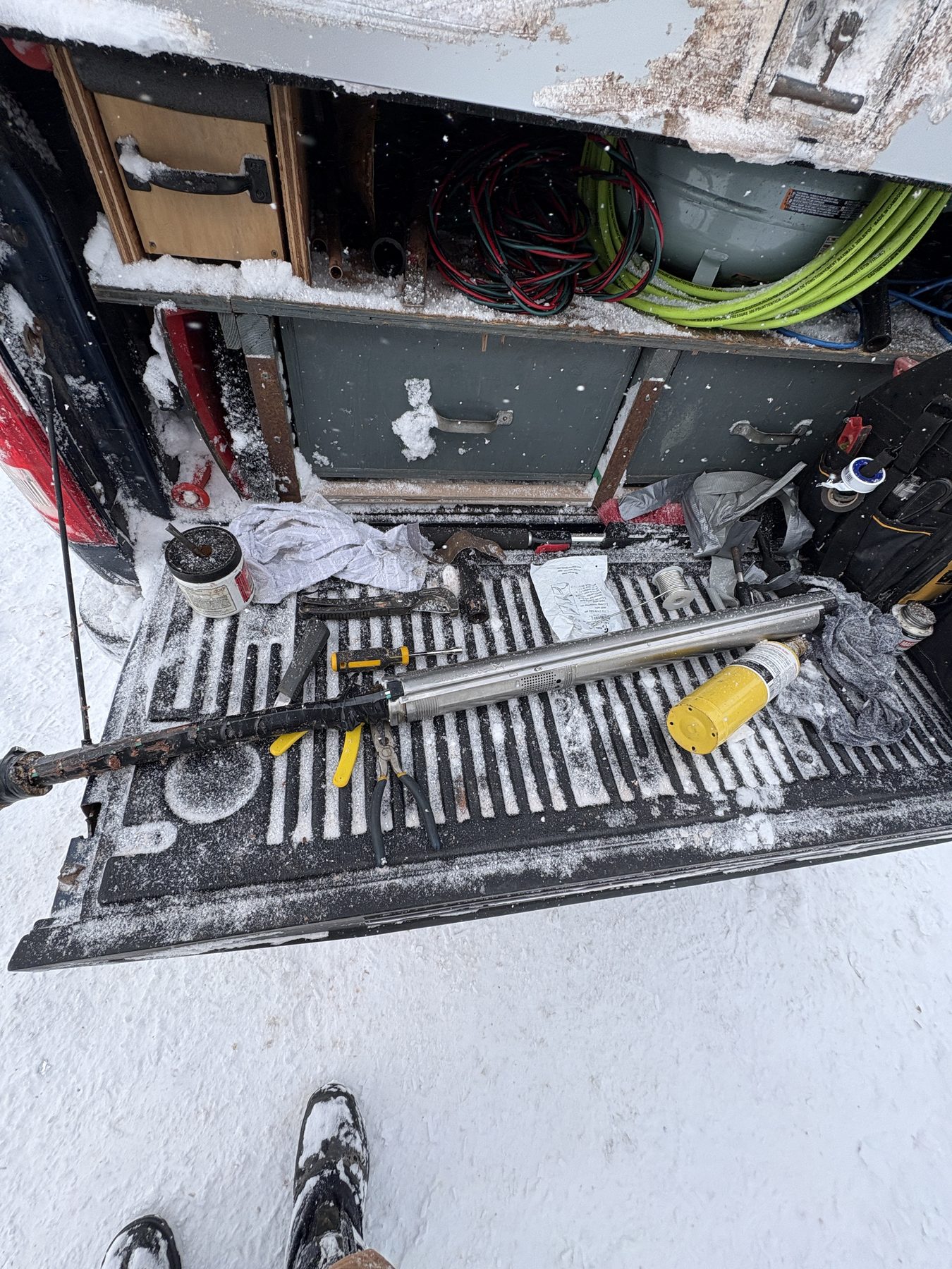 Garrett Plumbing project — drain and fixture work