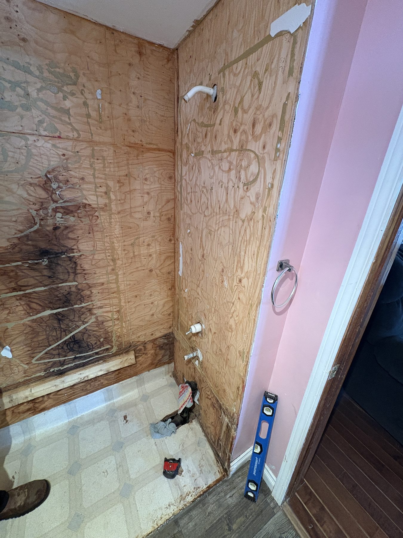 Garrett Plumbing project — residential pipe work