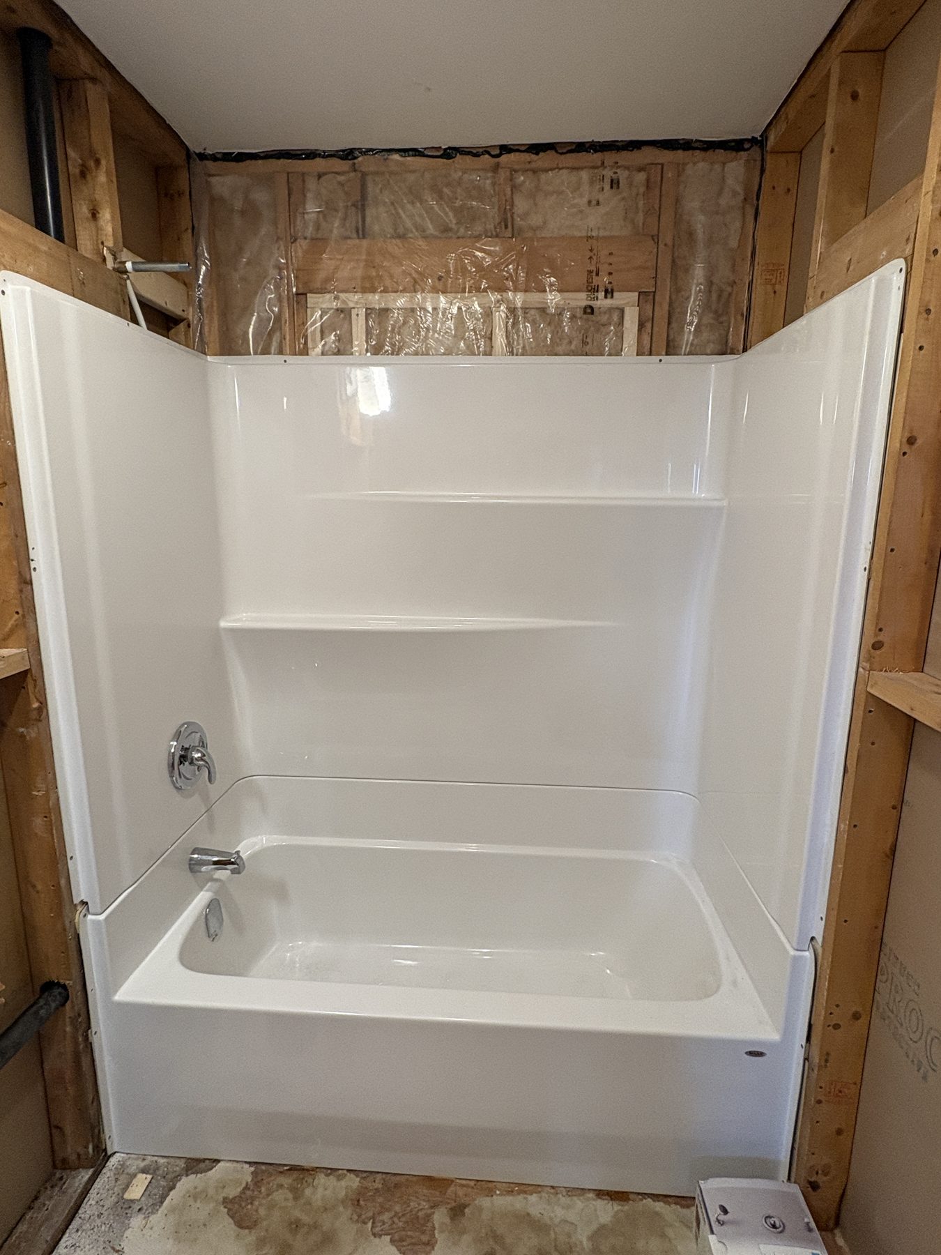 Garrett Plumbing project — bathroom plumbing work