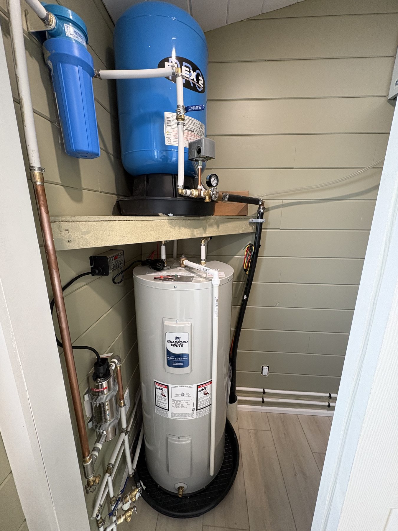Garrett Plumbing project — water line and fixture work